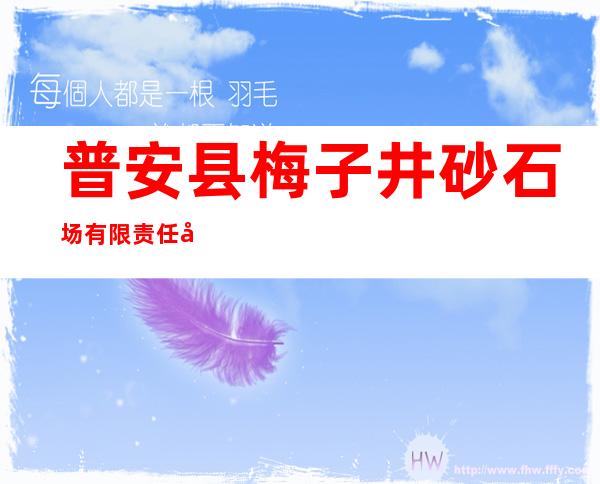 普安县梅子井砂石场有限责任公司