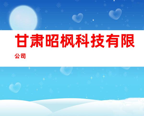 甘肃昭枫科技有限公司